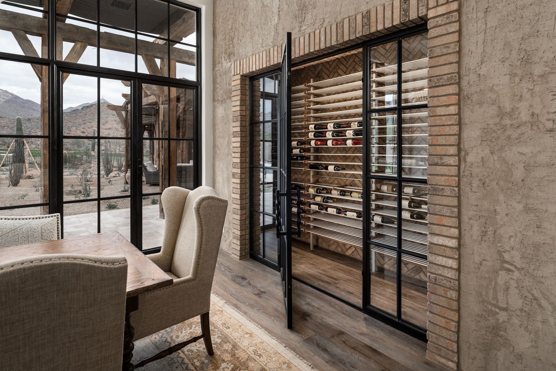 wellness-focused luxury home design wine wall