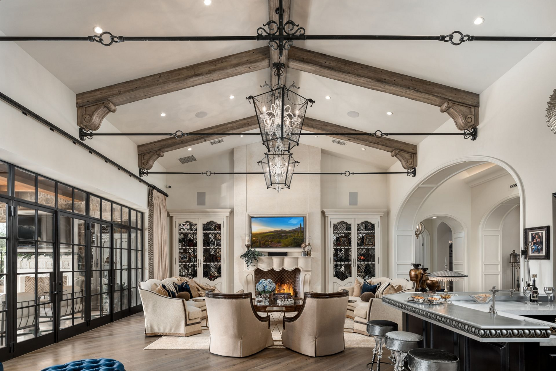 French villa Wellness Interior living room