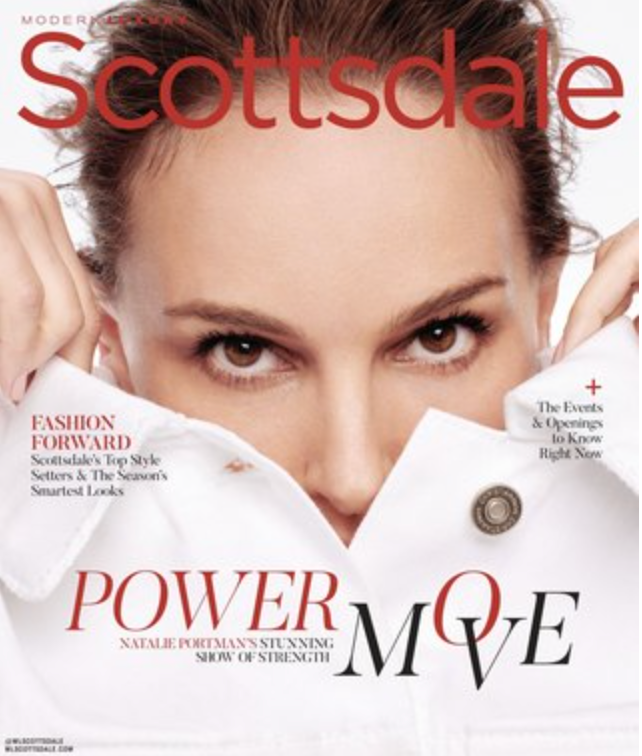 A woman is on the cover of scottsdale magazine