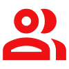 A red circle with a white circle in the middle on a white background.