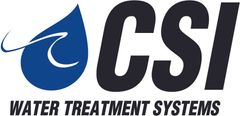 CSI Water Treatment Systems logo with blue water drop icon and bold black text