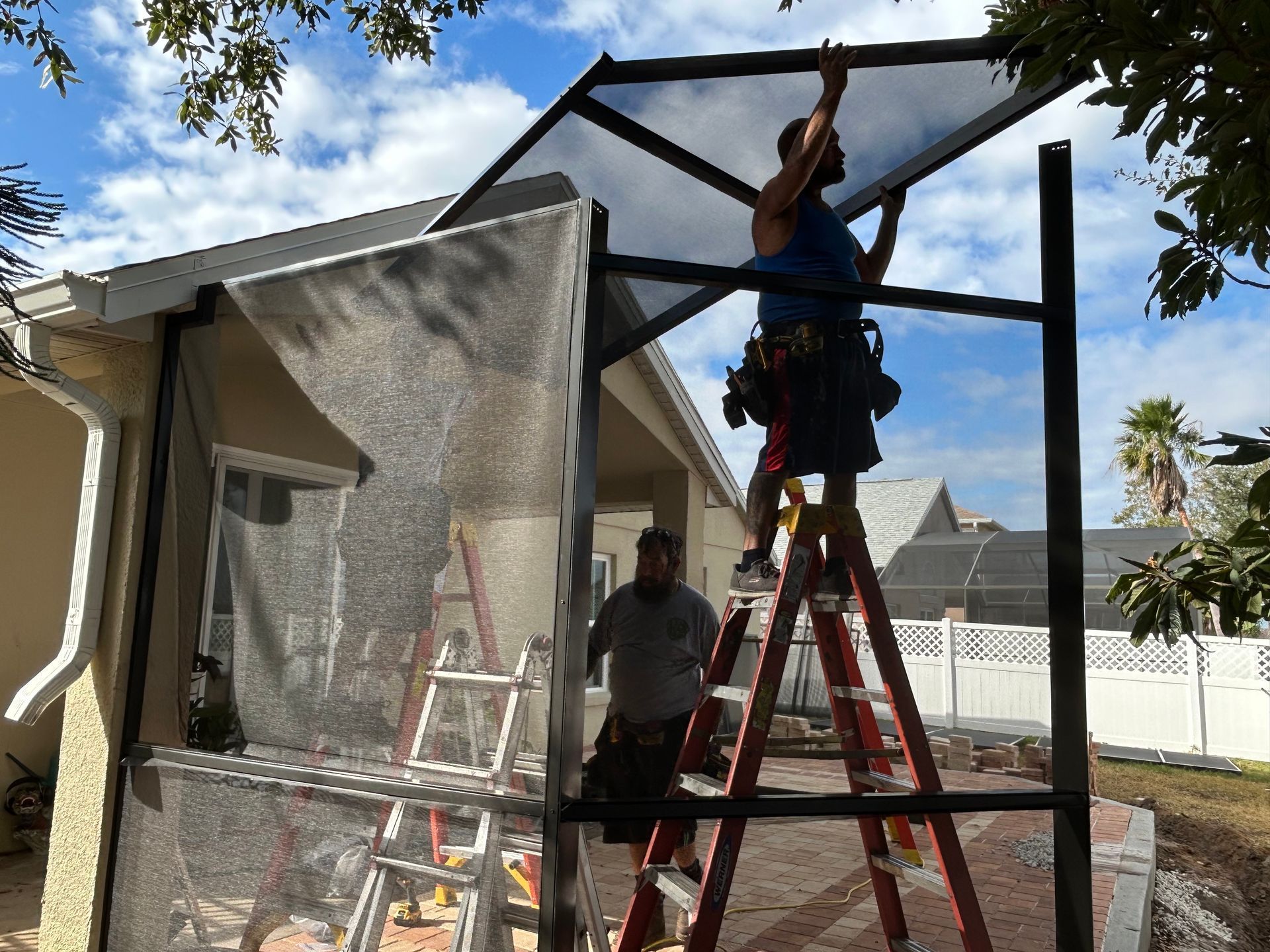 Screen enclosure installation