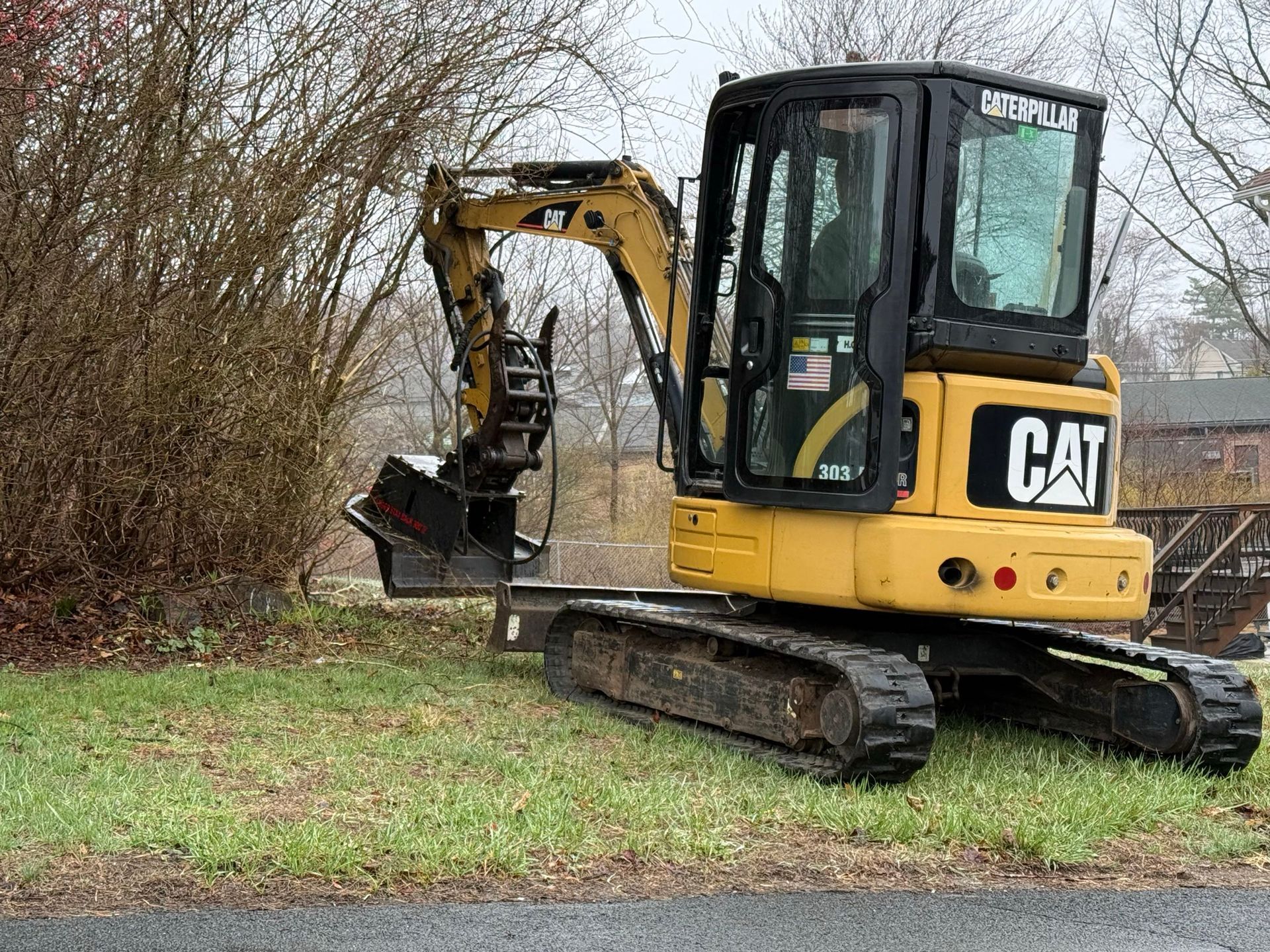 brush clearing with commercial rotary blade