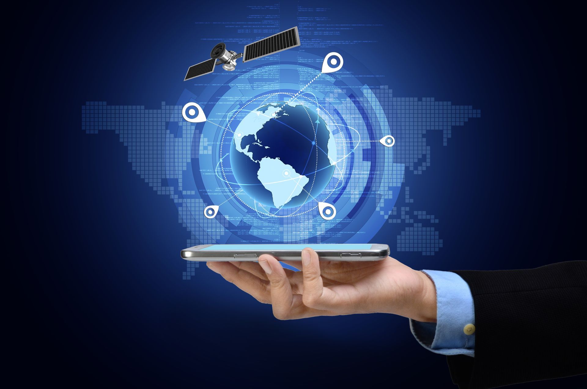 Global Positioning System GPS on smart phone