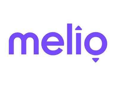 Melio logo in purple text, with a circular dot above the