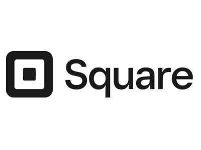 Square logo: Black square with inner square, and the word