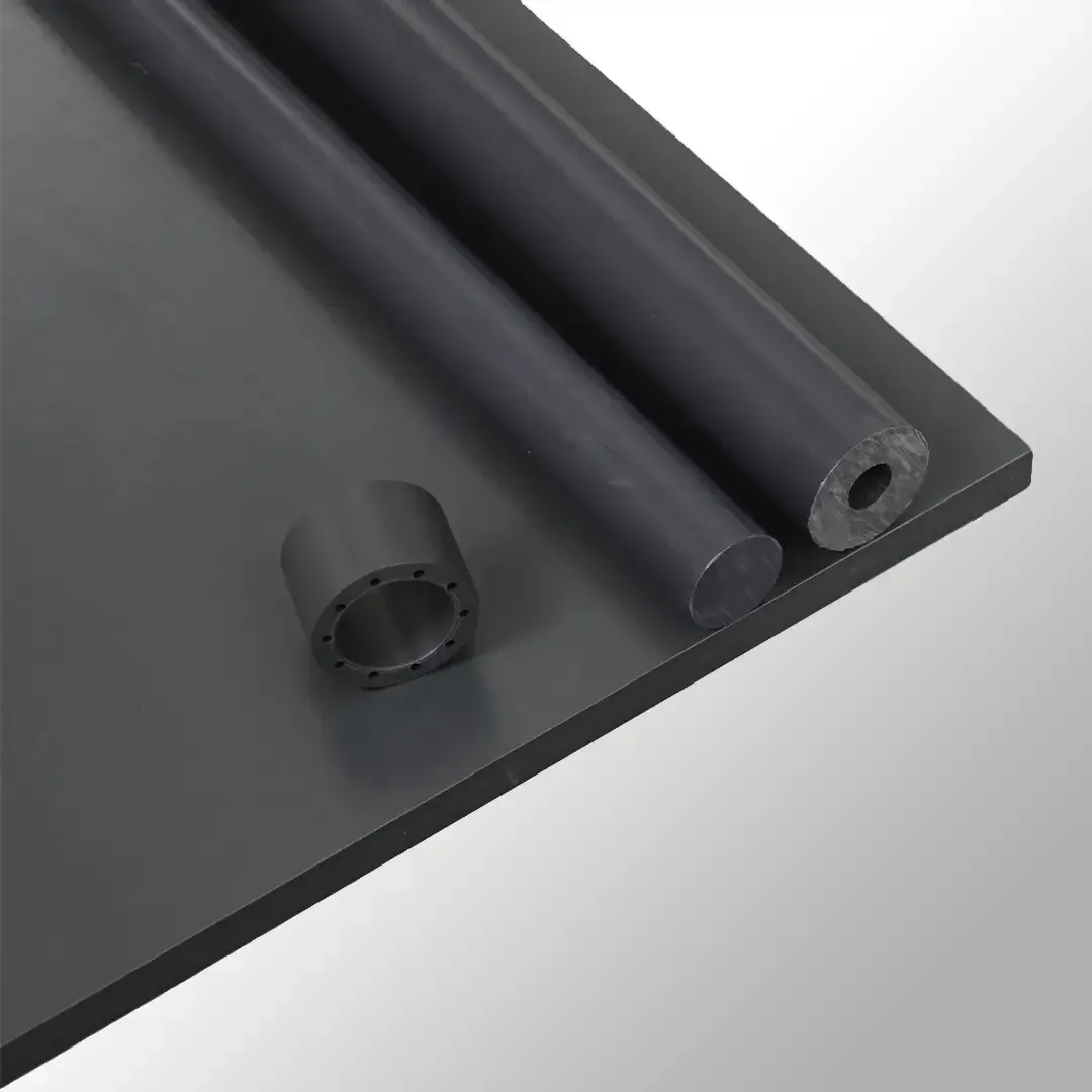 Semilavorati plastici tecnici, barre in Nylon, Delrin e PVC nero
