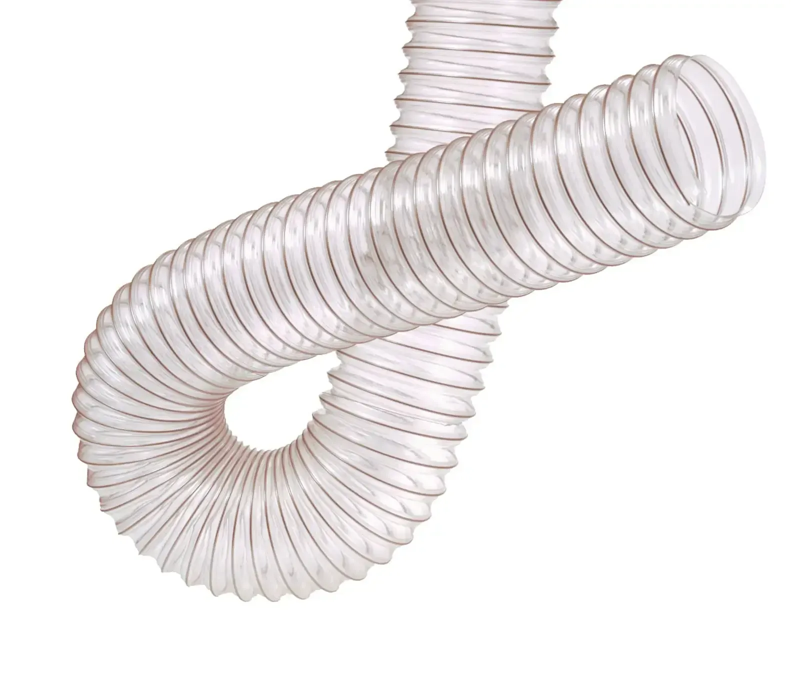 Tubo flessibile spiralato in PVC per aspirazione e passaggio fluidi e area. es. armorvin, liquid pump
