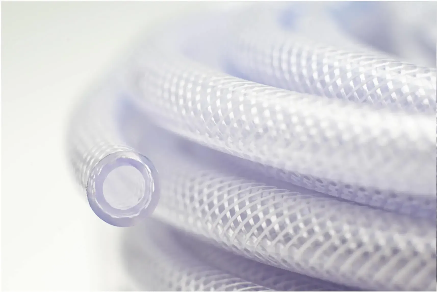 Tubo in PVC trasparente con rinforzo retinato