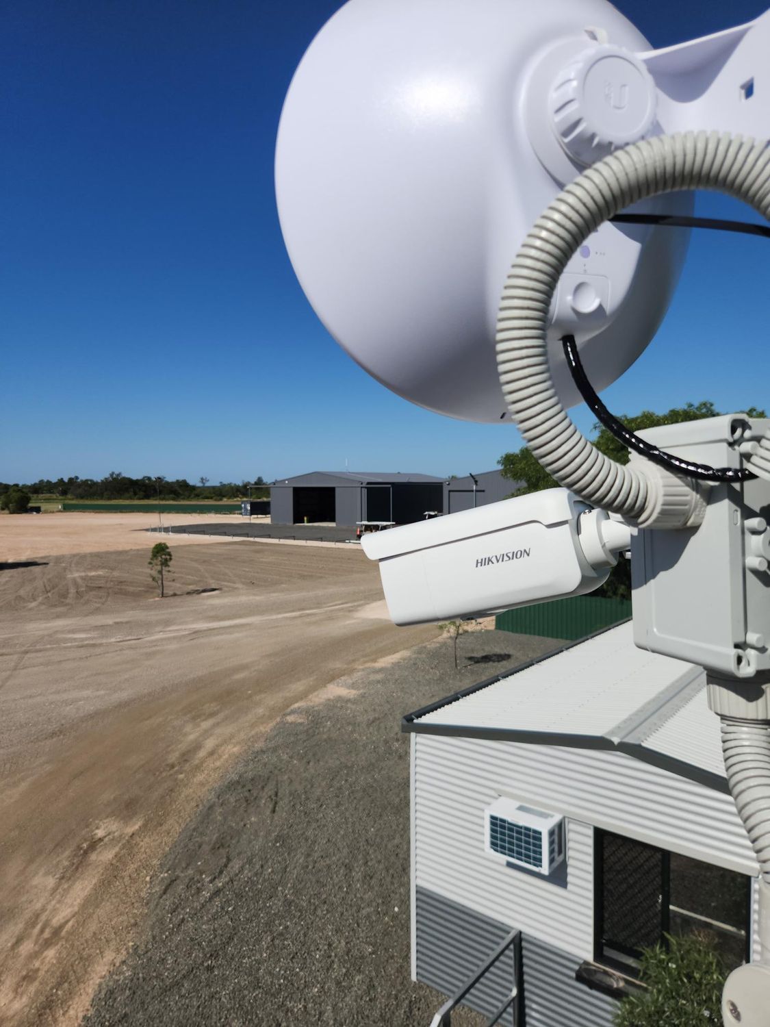 A Hikvision Security Camera At A Commercial Work Site - CCTV Camera Systems in Toowoomba, QLD