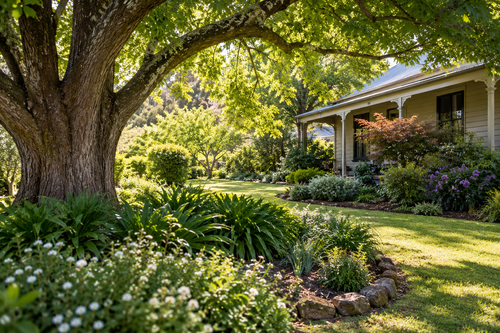 Illustrative mature tree canopy in a Toowoomba garden