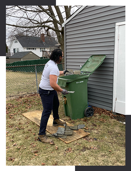 backyard debris