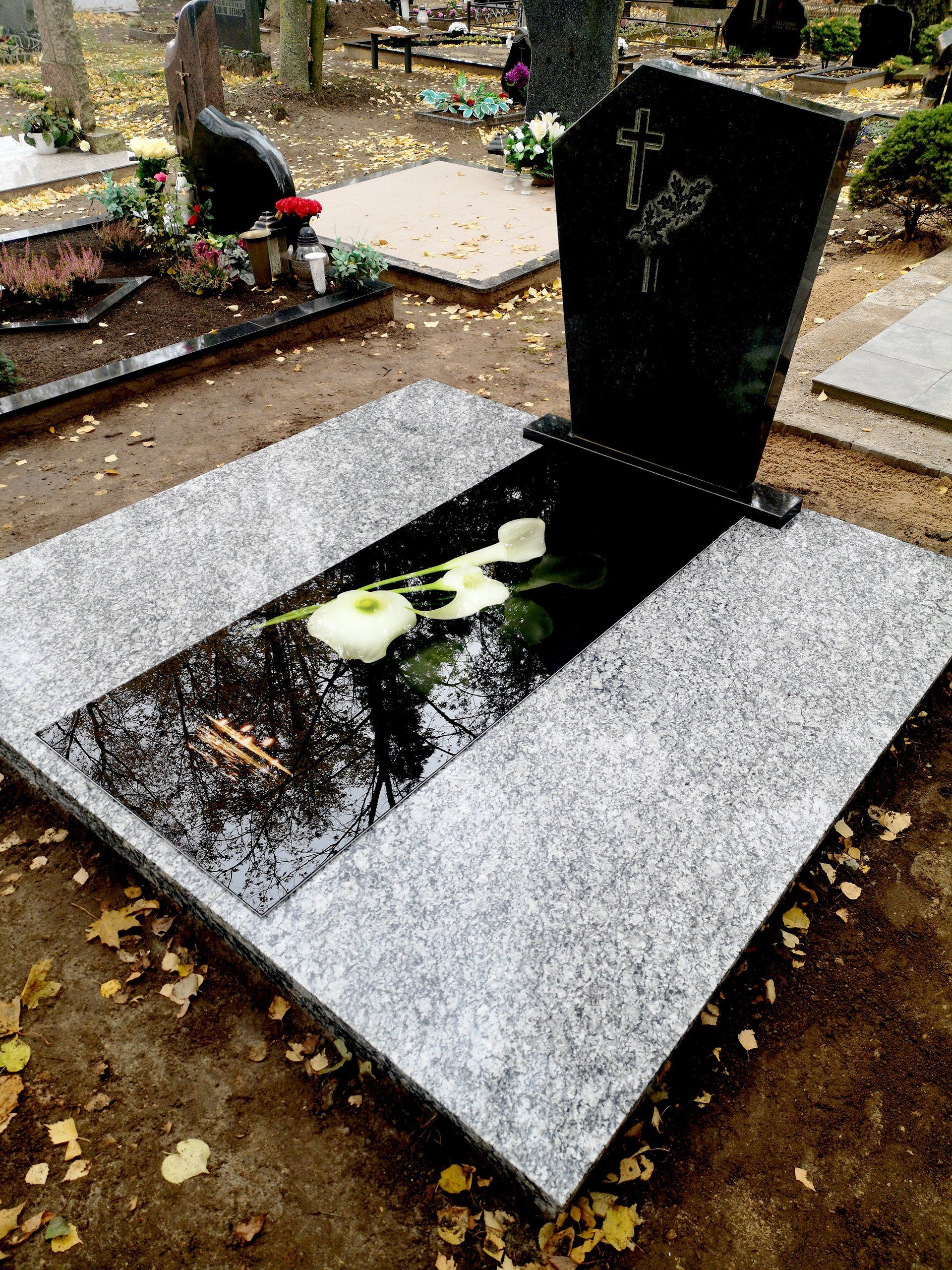 Akmenita, ĮI | kapų dengimas granito ir 3D stiklo plokštėmis