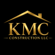 Logo for Vanguard Construction: Yellow house outline with tools, blue and yellow color scheme.