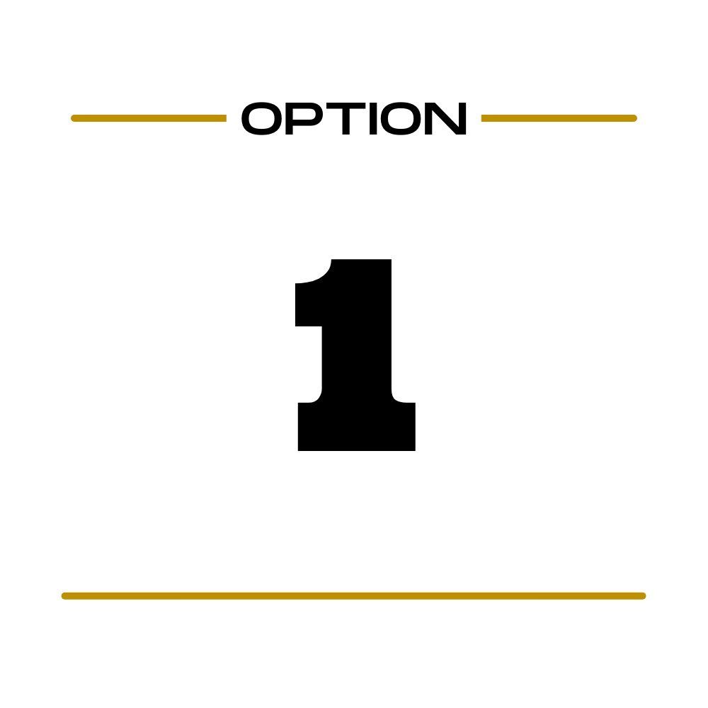 Option 1 if your VA claim has been denied The number 1 is on a white background with a gold line.