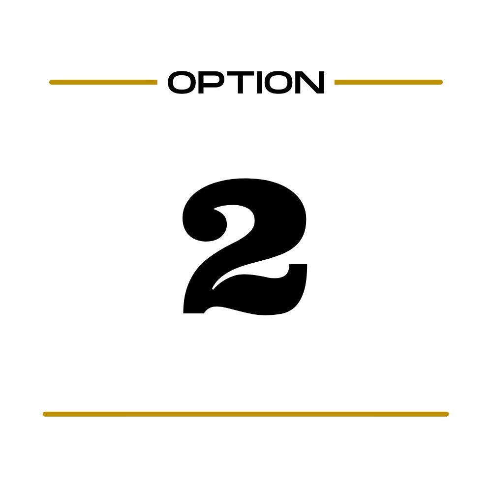 Option 2 if your VA claim has been denied A black number two is on a white background.
