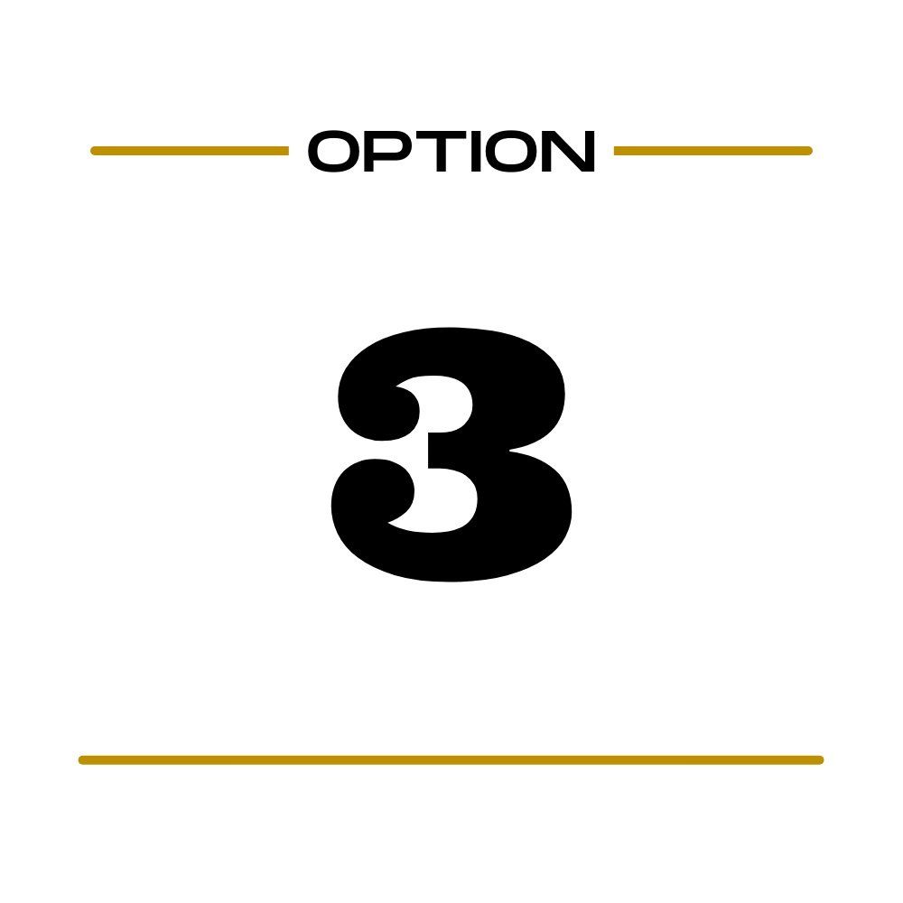 Option 3 if your VA claim has been denied A black number three is on a white background.