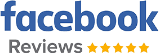 Facebook Reviews with five yellow stars.