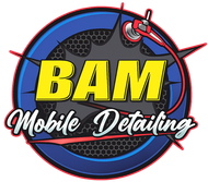 Logo for BAM Mobile Detailing: yellow