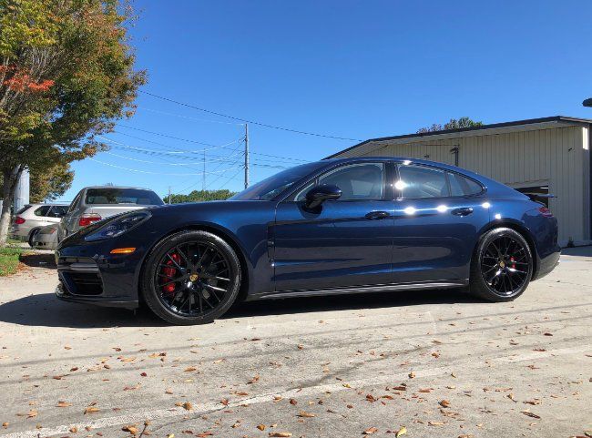 blue porsche after ceramic coating