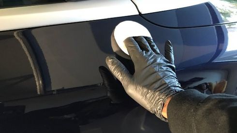 white car after a ceramic coating at EG auto detailing