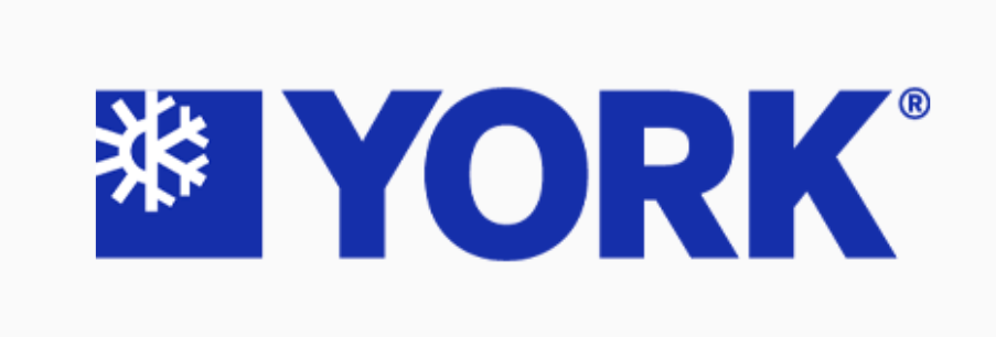 York logo in blue with a white snowflake icon on the left