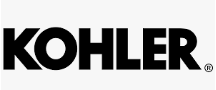KOHLER logo in bold black letters on a white background