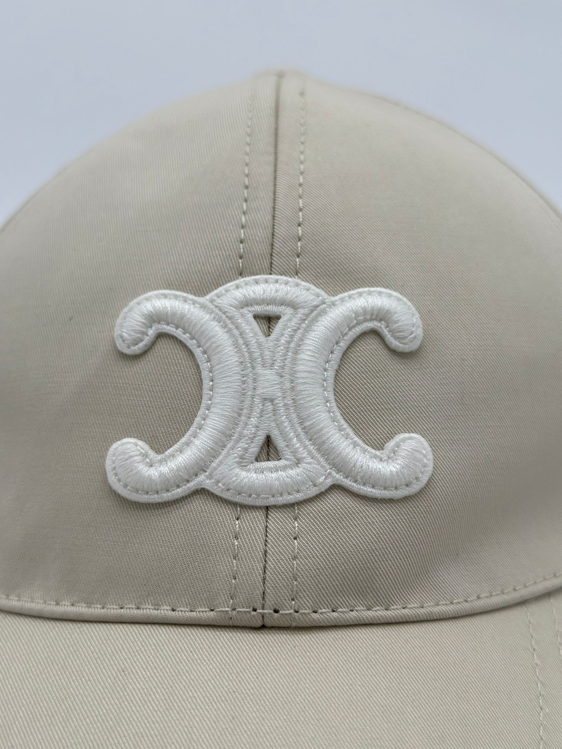 Celine Triomphe Baseball Cap (Vanilla)
