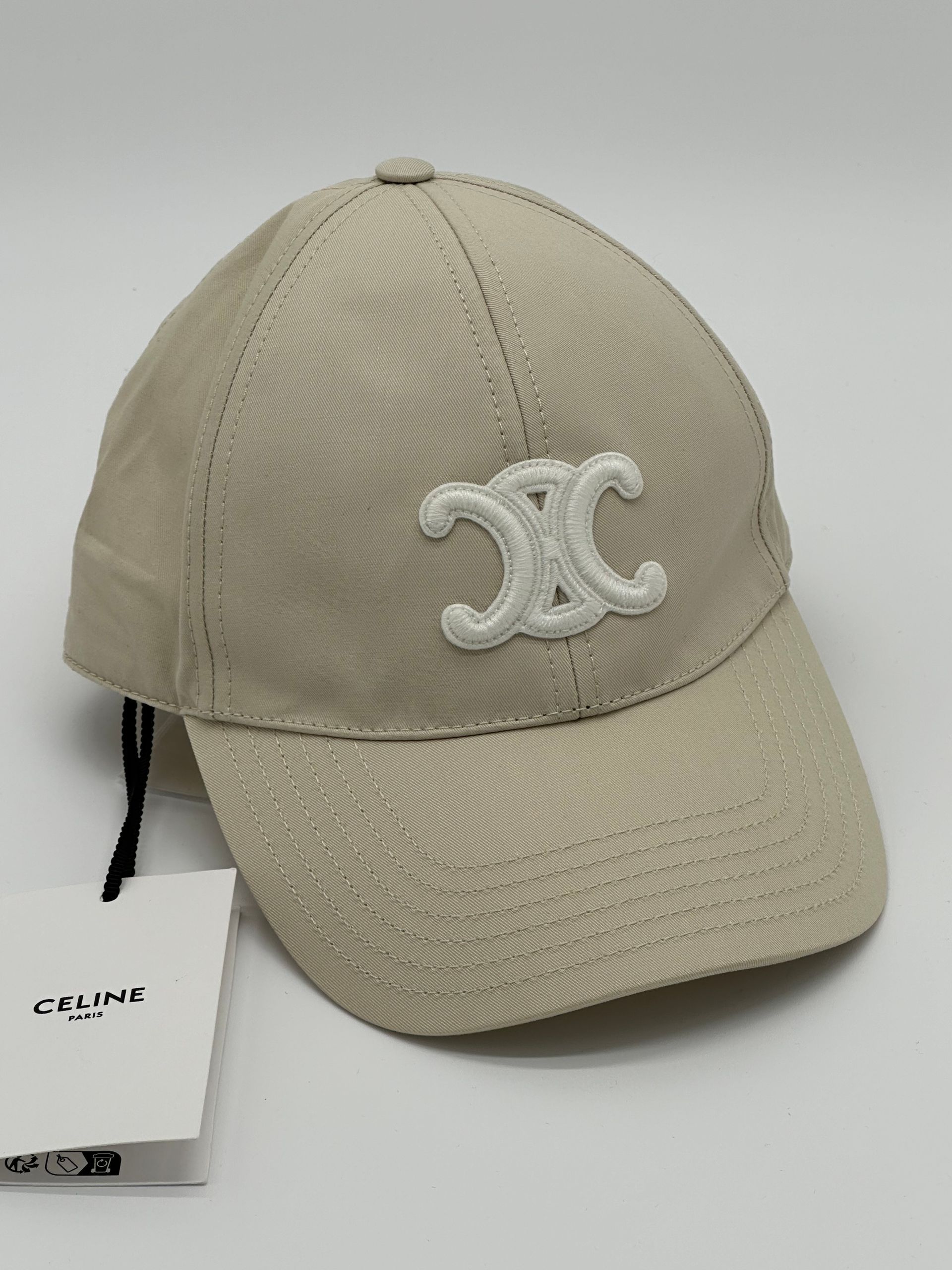 Celine Triomphe Baseball Cap (Vanilla)