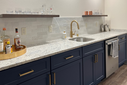 Modern Basement Bar Addition