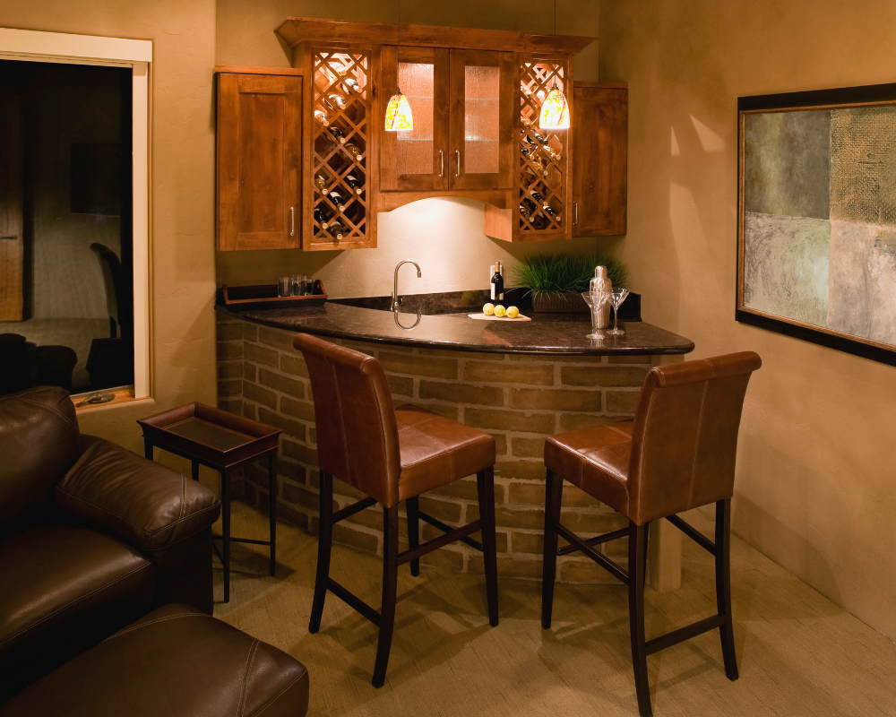 Basement kitchen space