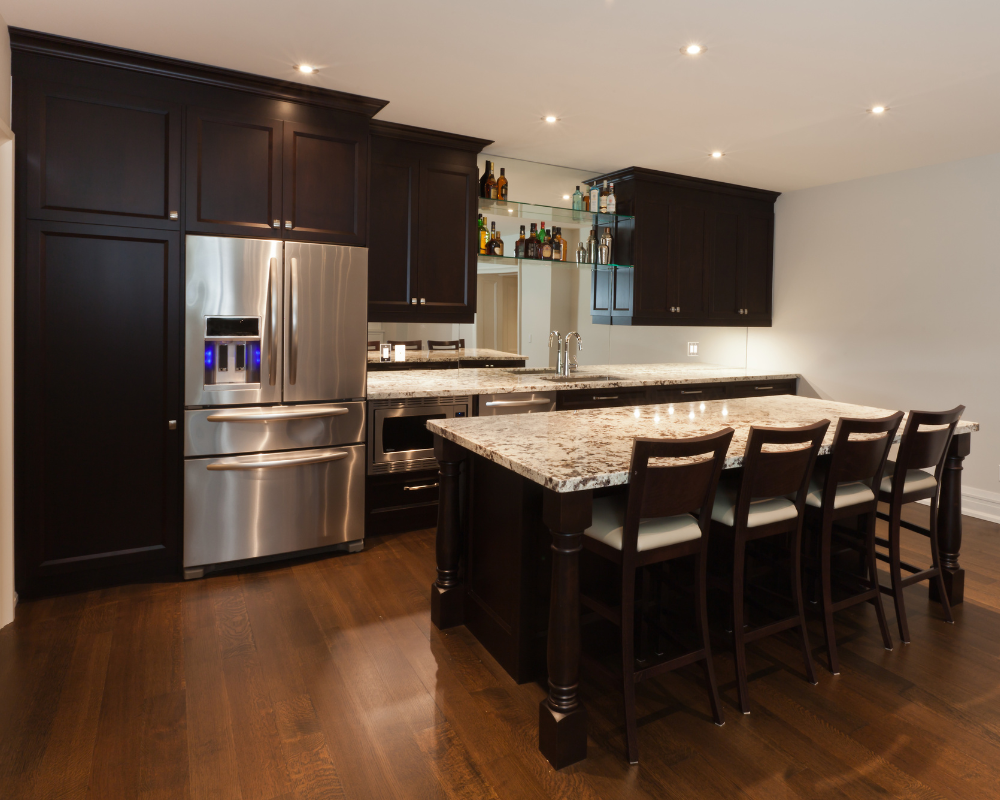 remodeled basement kitchen