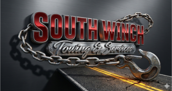 A logo for south winch towing and recovery
