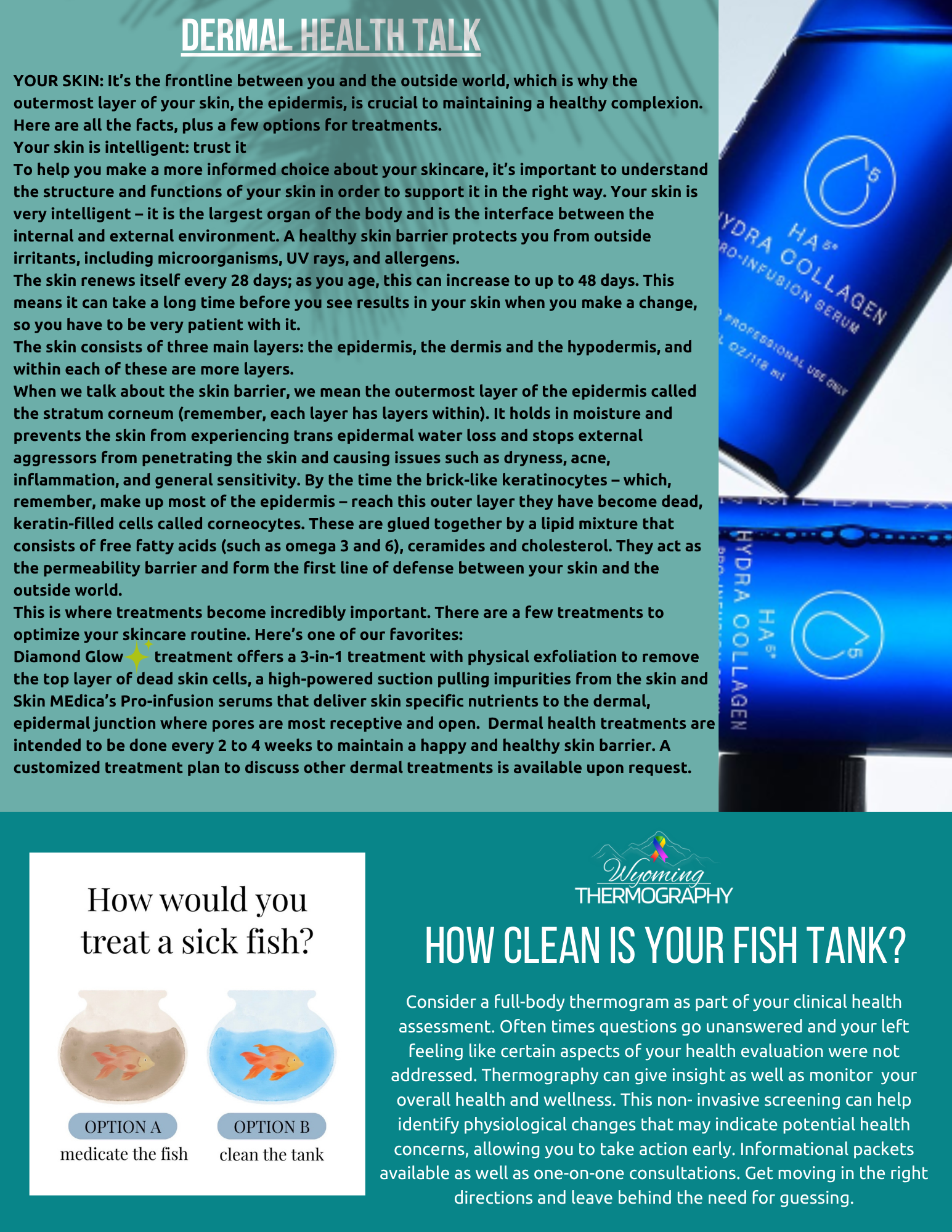 Cortisol & Coffee promotional flyer with dense text, Mother’s Day note, and mint offer at bottom right