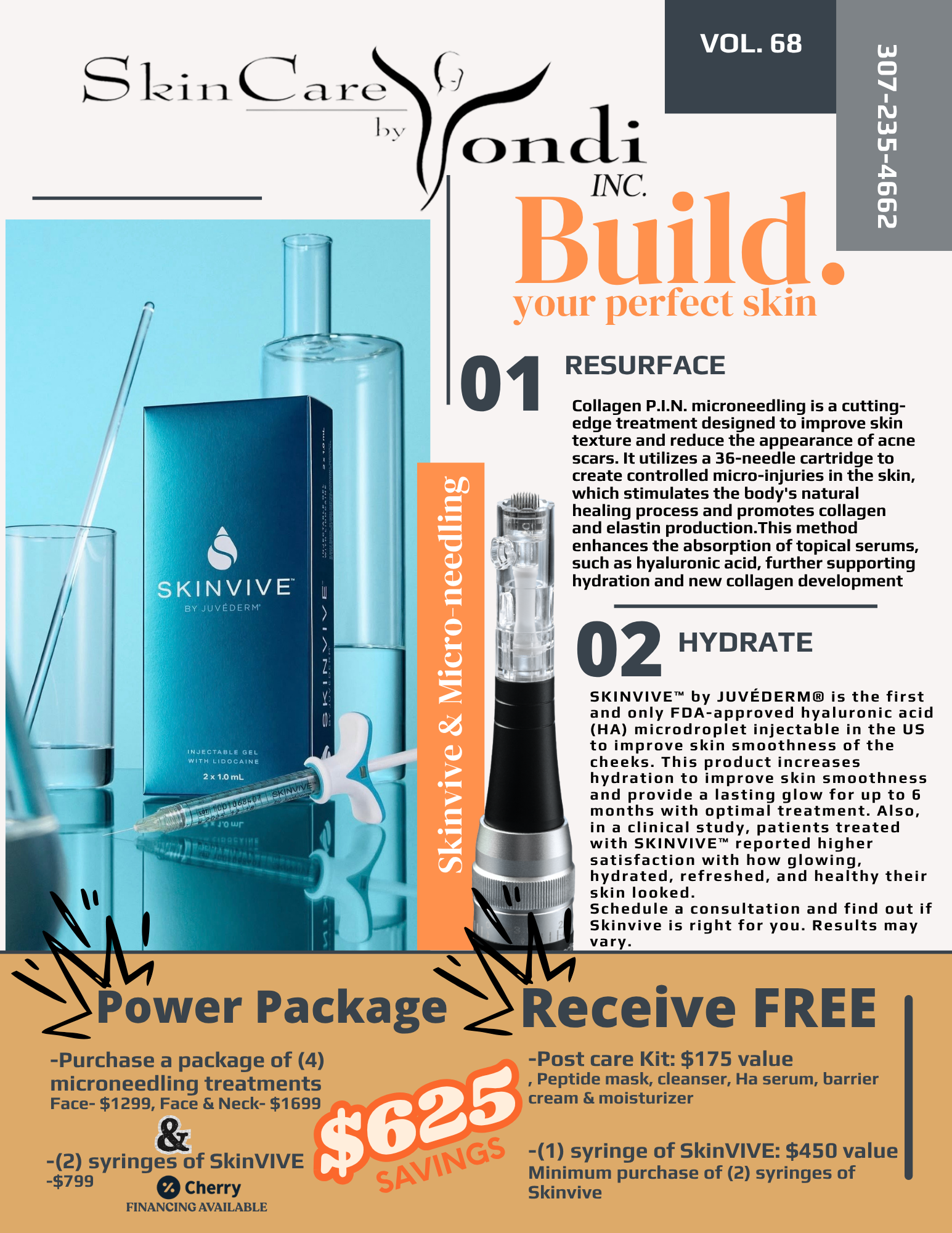 SkinCare India promo flyer with products, “WIN!” contest, and discount offers on a beige background