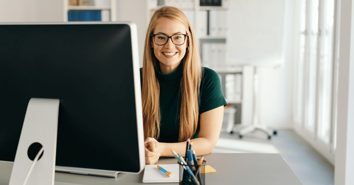 woman at computer
