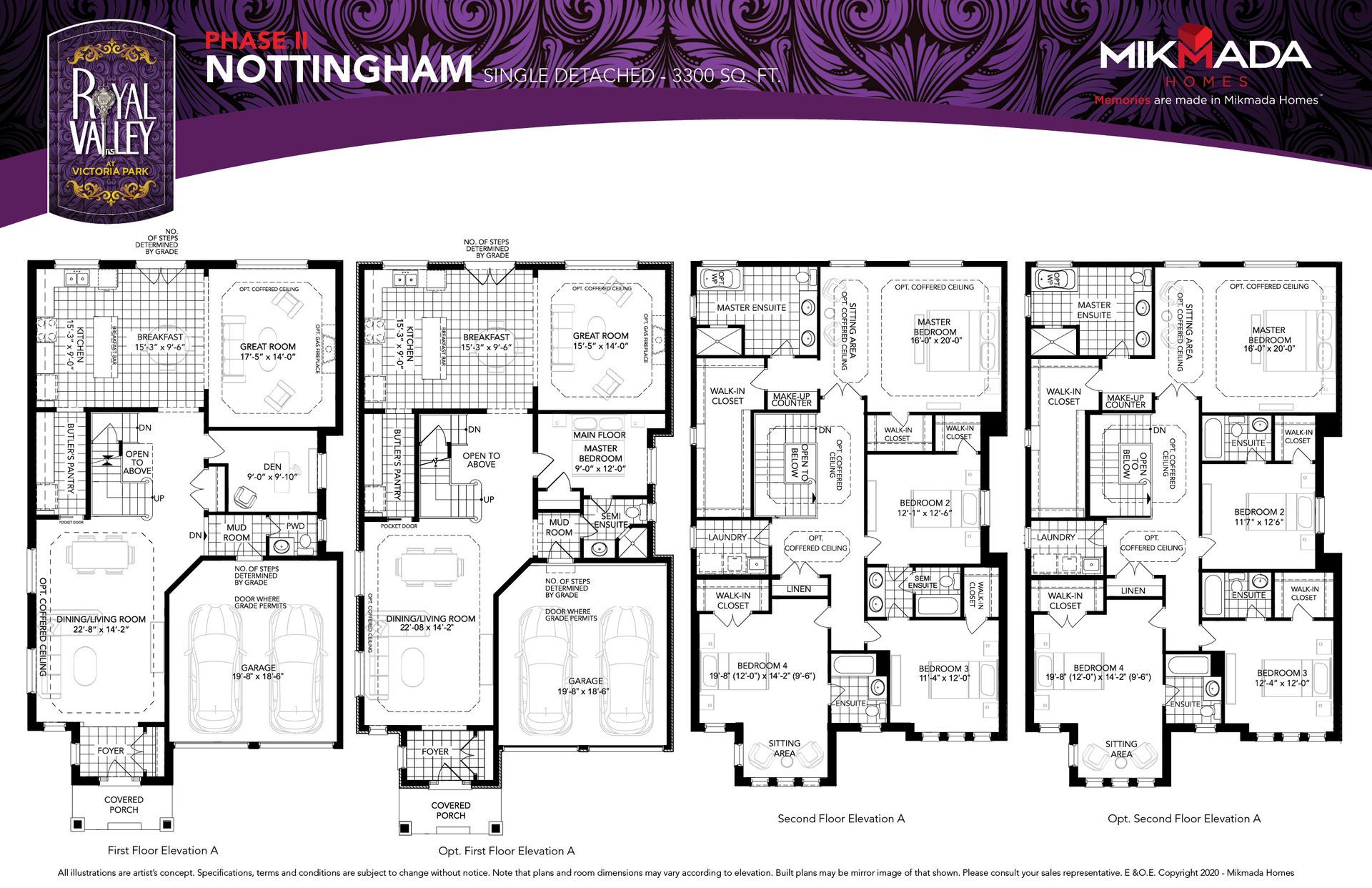 Black-and-white Nottingham Royal Valley by Mikmada Homes floor plan .