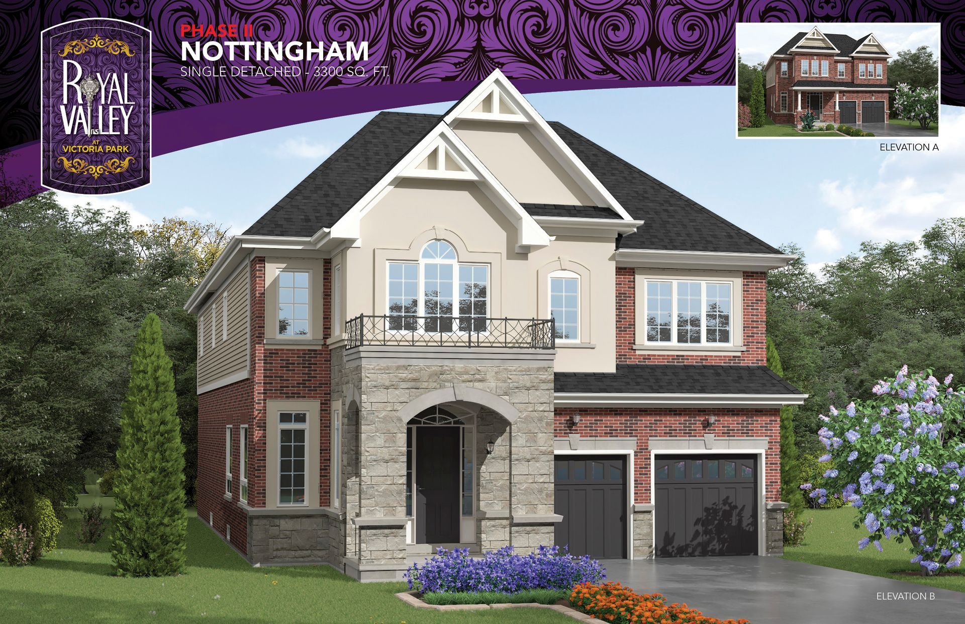 Royal Valley Nottingham elevation by Mikmada Homes