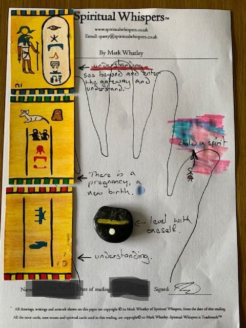 handwritten and illustrated online psychic reading