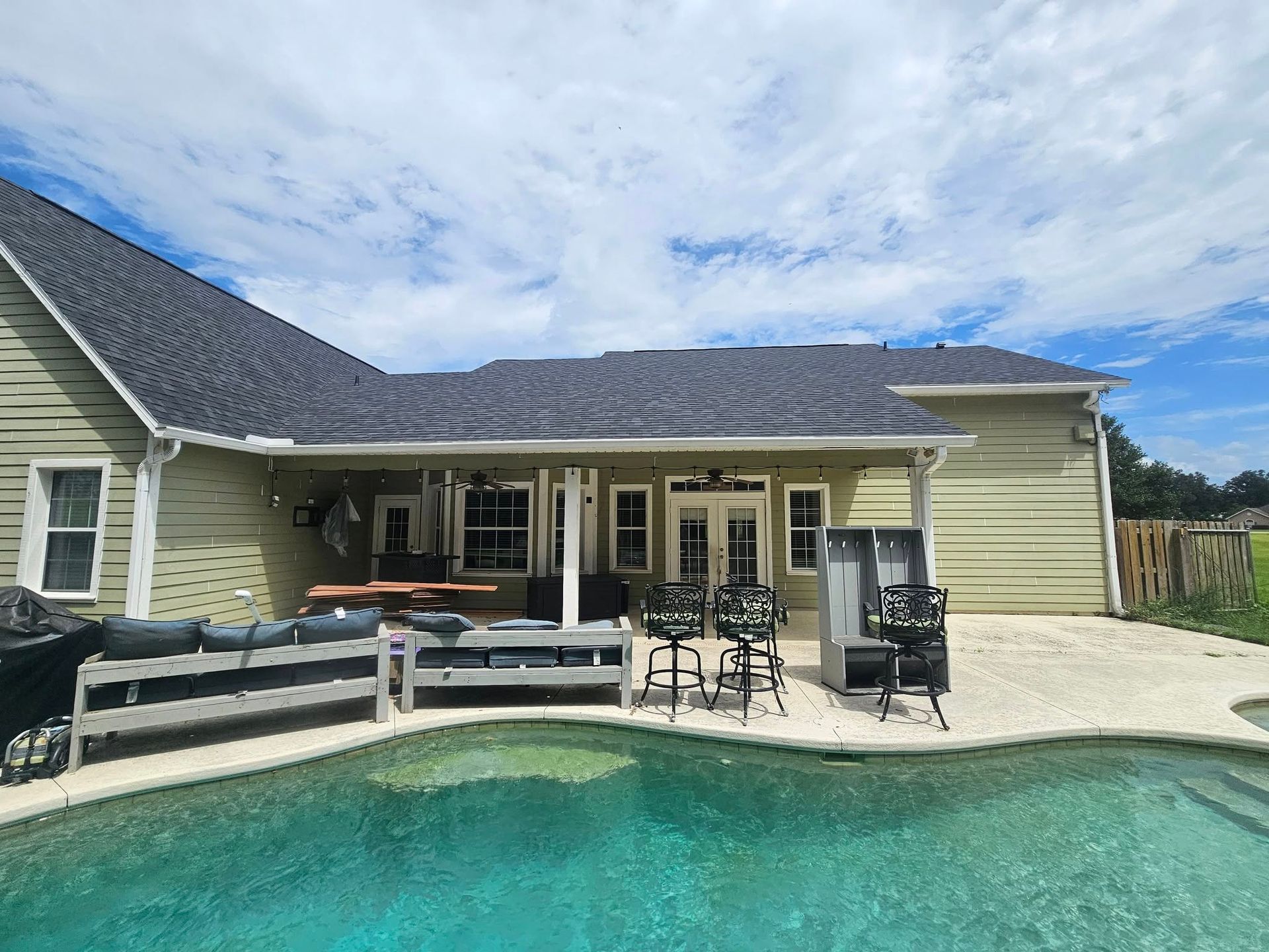Backyard with pool