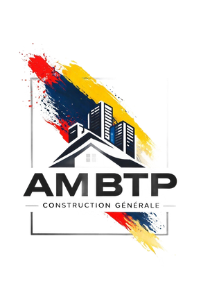 Logo d'AMBTR Construction Générale avec un graphique représentant la ligne d'horizon et le toit d'une maison