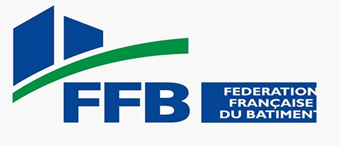 Logo bleu, vert et blanc de la Fédération Française du Bâtiment (FFB)