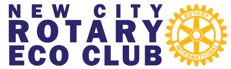 Logo for New City Rotary Eco Club with rotary wheel.