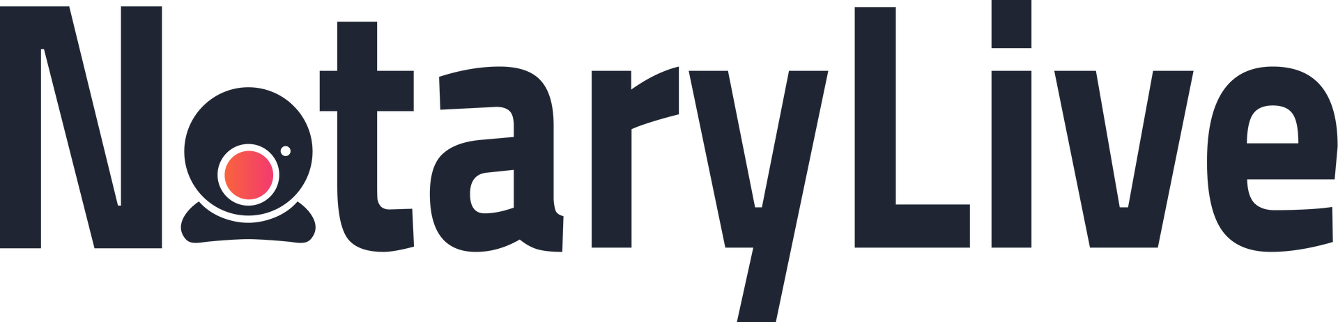 NotaryLive logo with a webcam-shaped character and text