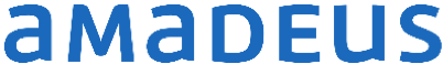 Logotipo de Amadeus en letras minúsculas azules