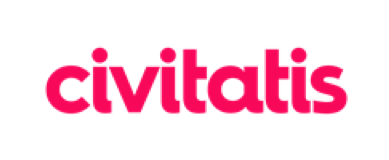 Logotipo de Civitatis en letras minúsculas rosas sobre fondo blanco