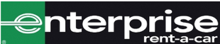 Logotipo de Enterprise Rent-A-Car en verde y blanco sobre fondo negro.