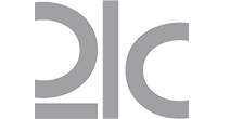 Gray abstract logo with mirrored “C” shapes around a vertical bar on a white background