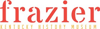 Frazier Kentucky History Museum logo in red and gold text on a white background