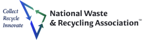National Waste & Recycling Association logo with blue-green recycling arrows and gray text